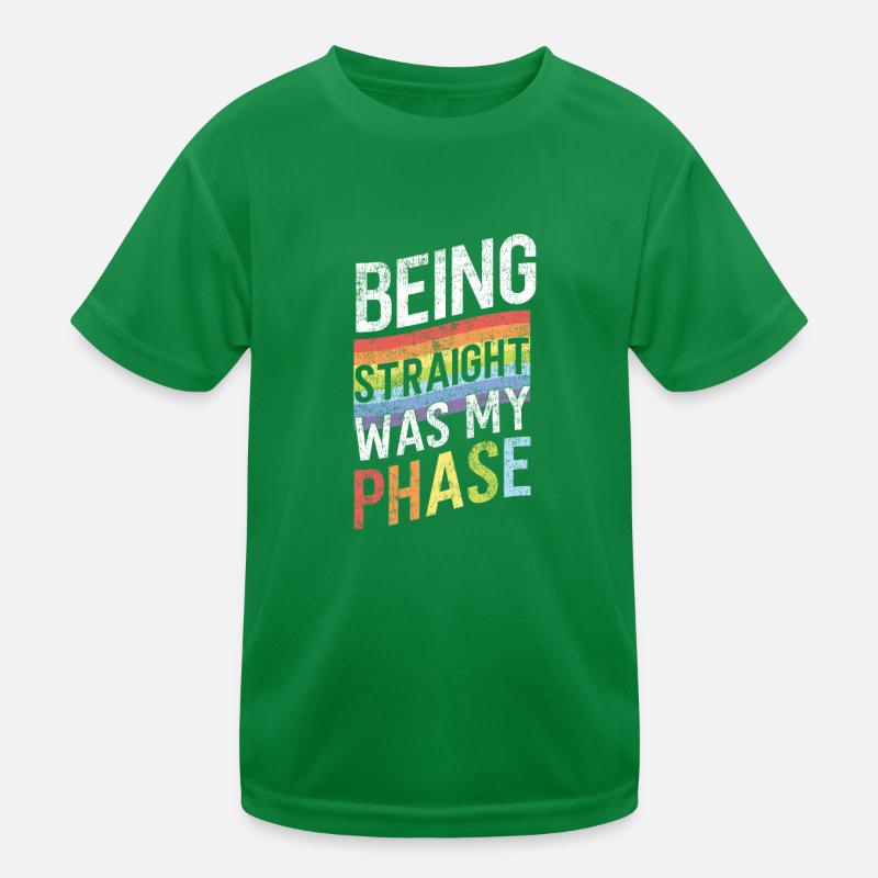 LGBT Pride Rainbow Being Straight Kinder Funktions-T-Shirt