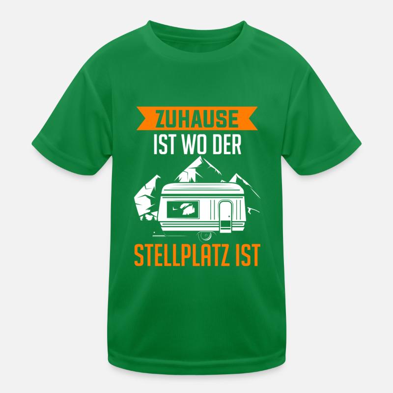 Camping Stellplatz Campingplatz Stellplatz Hobbyca Kinder Funktions-T-Shirt