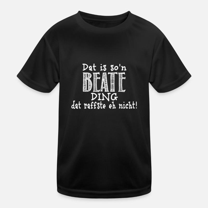 Beate - Kinder Funktions-T-Shirt - Schwarz