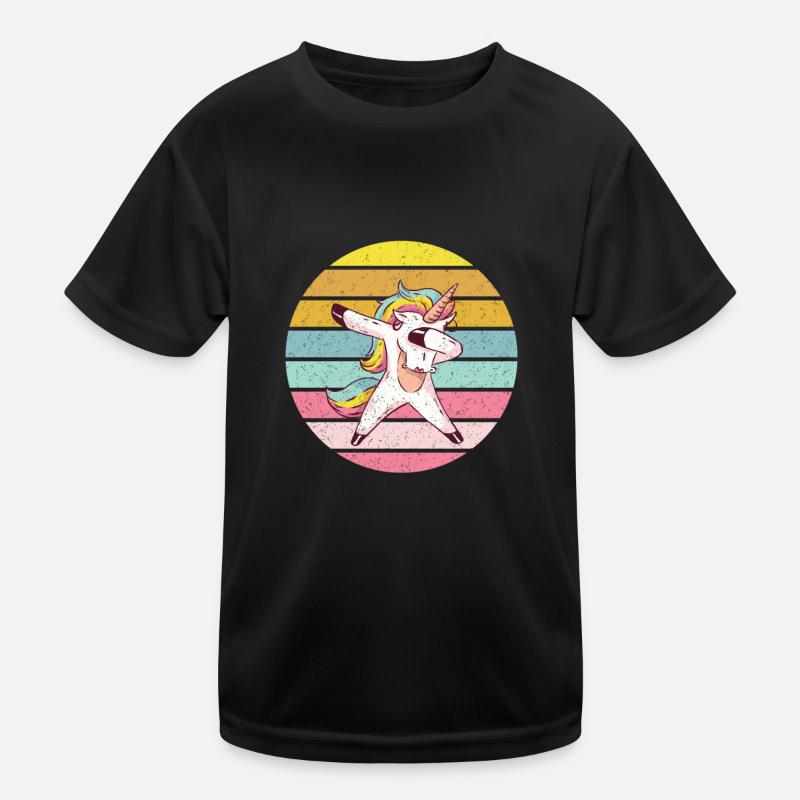 Dabbing unicorn Kids Functional T-Shirt