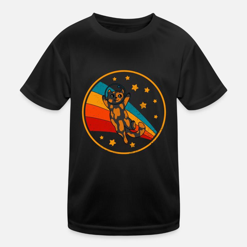Schildpatt-Katze Space katze Kinder Funktions-T-Shirt