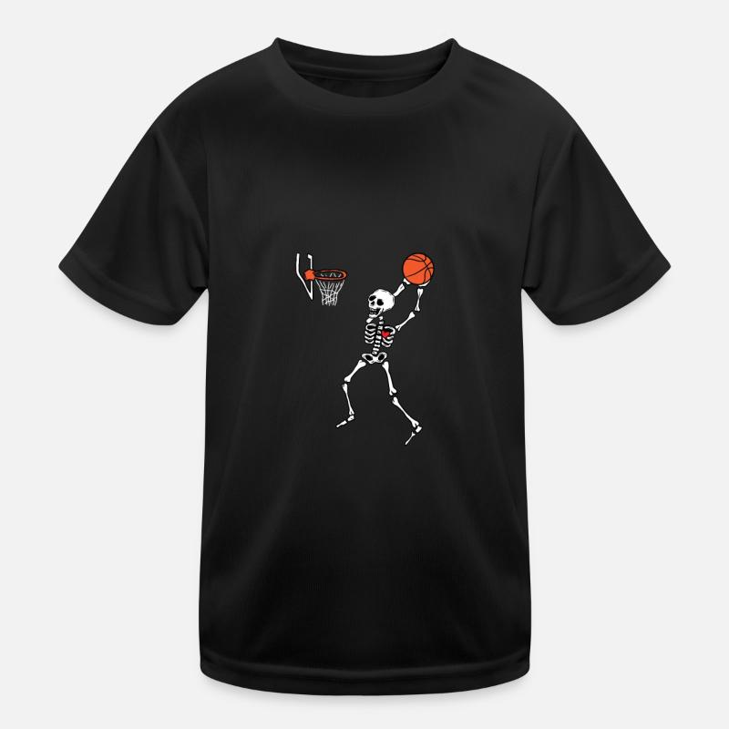 Basket-ball squelette dribble panier de lancer T-shirt sport Enfant