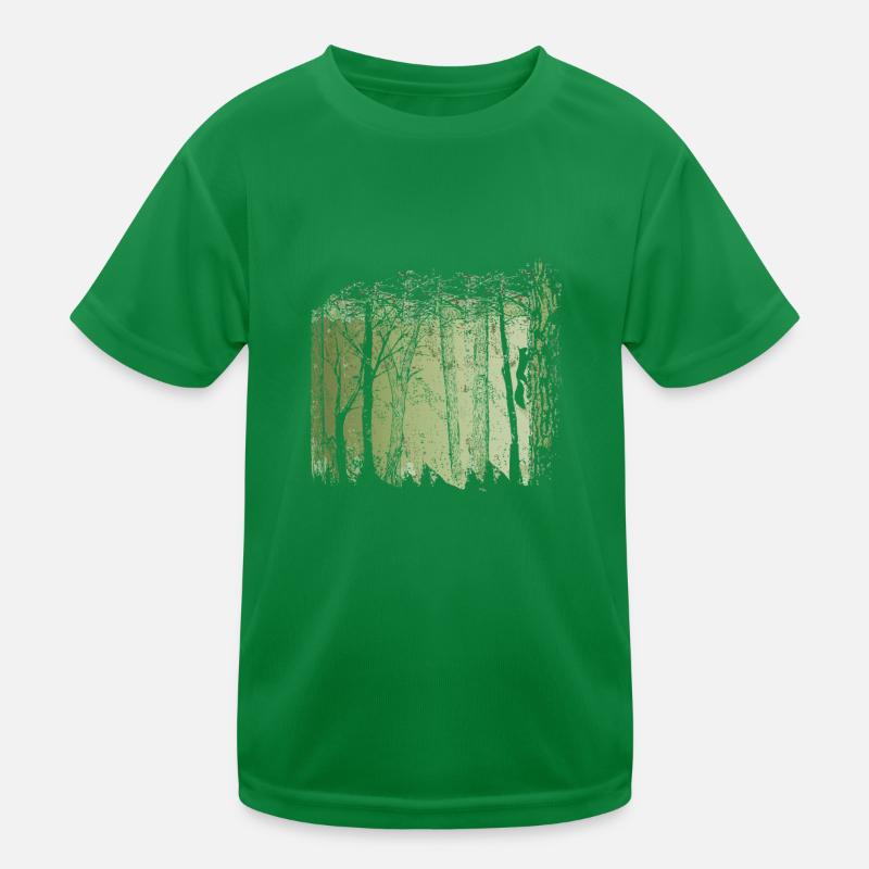 Eichhörnchen Wald Silhouette Eichhörnchen Geschenk Kinder Funktions-T-Shirt