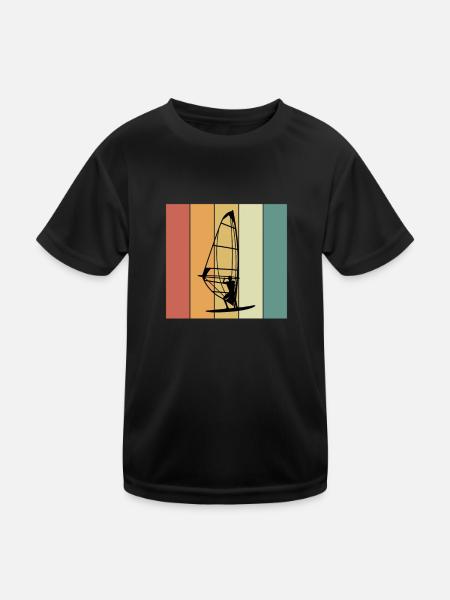 Windsurfing Windsurfers - Kids Functional T-Shirt - black - Front