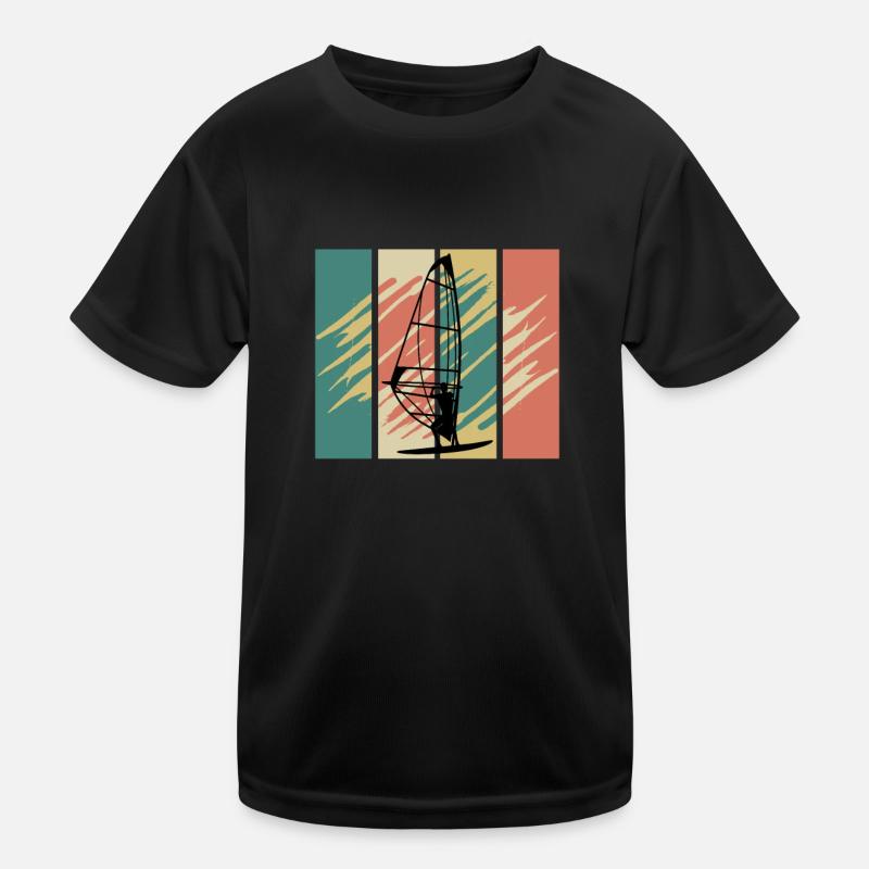 Windsurfing Windsurfers - Kids Functional T-Shirt - black