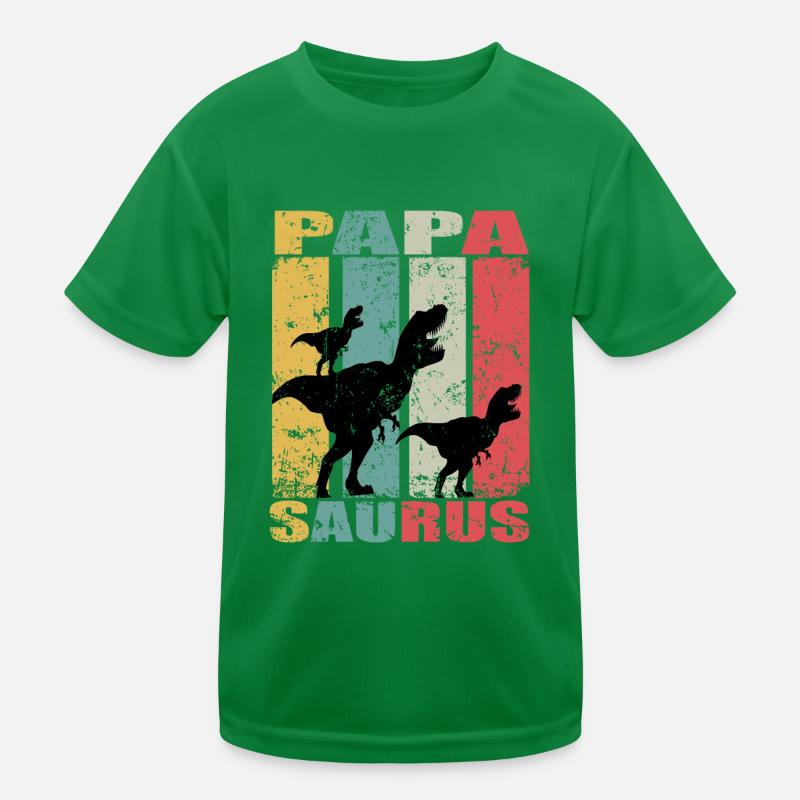 Papasaurus Dinosaurier Dino Zwillinge Papa Saurus Kinder Funktions-T-Shirt