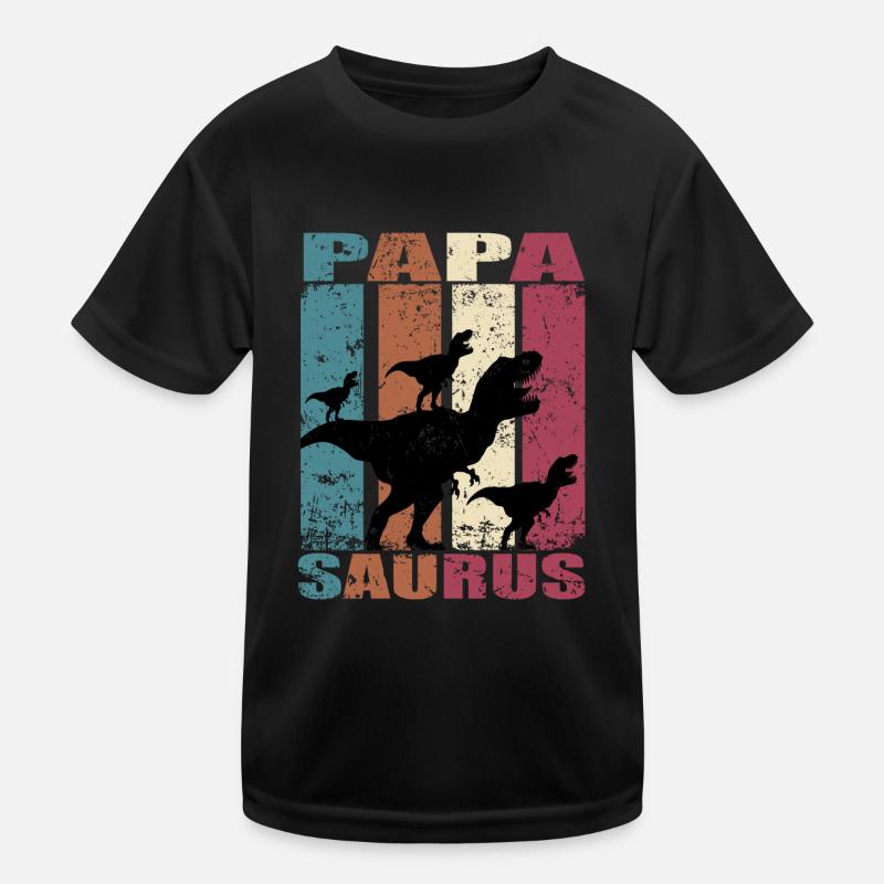 Papa Saurus Dinosaurier Dino Zwillinge Papasaurus Kinder Funktions-T-Shirt