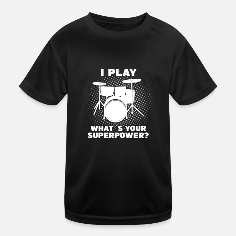 Batteur batteur Drummer Drumming Spruch T-shirt sport Enfant
