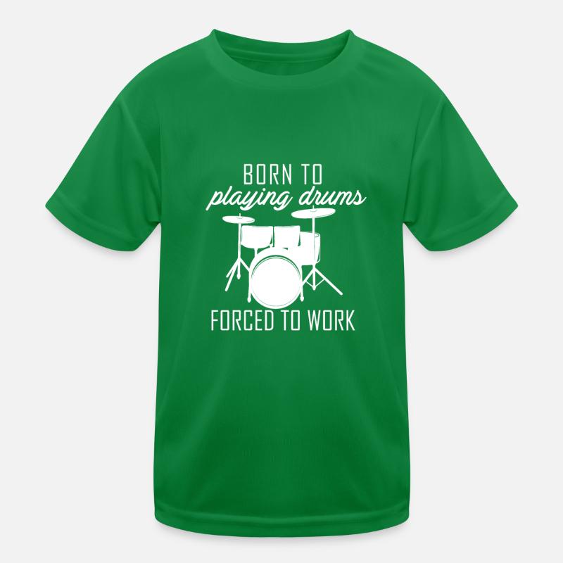 Batteur batteur Drummer Batteries jouer de la batterie de band T-shirt sport Enfant