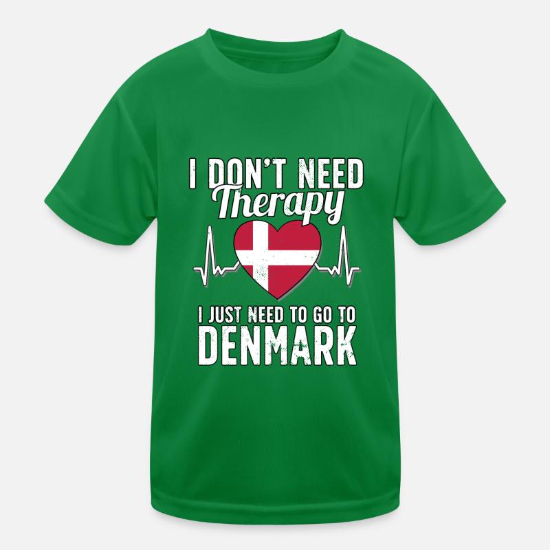 Denmark flag I Danish Souvenirs Kinder Funktions-T-Shirt