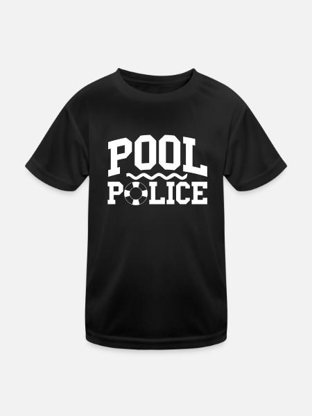 Swimming Swimmer Swim Pool Police - T-shirt sport Enfant - noir - Devant