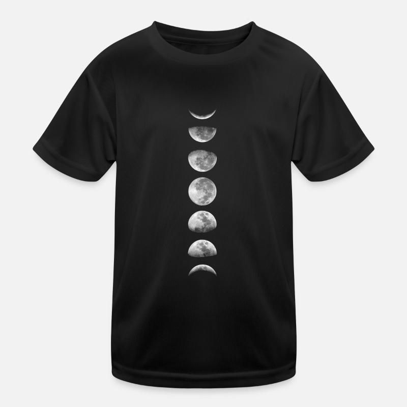 Moon Phases Lunar Calendar Astronomy Binoculars Ae Kinder Funktions-T-Shirt