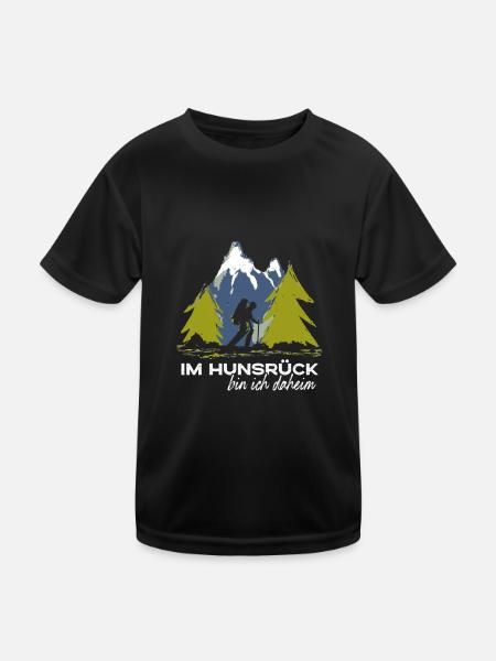 Hunsrück - Kinder Funktions-T-Shirt - Schwarz - Vorne