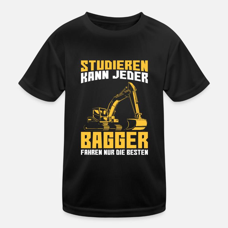 Baggerfahrer Bagger Spruch Kinder Funktions-T-Shirt