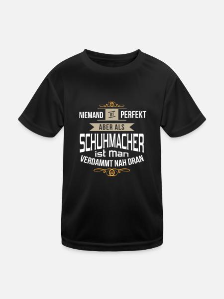 Lustiges Schuhmacher Handwerker perfekt Geschenk - Kinder Funktions-T-Shirt - Schwarz - Vorne