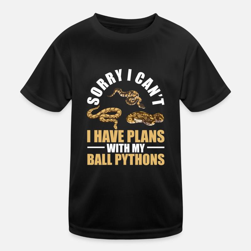 Pläne Mit Meinen Königspythons Schlangenboa - Kinder Funktions-T-Shirt - Schwarz