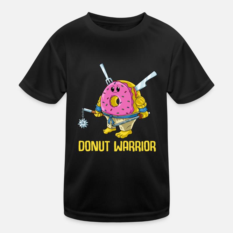 Donut Doughnut - Kinder Funktions-T-Shirt - Schwarz