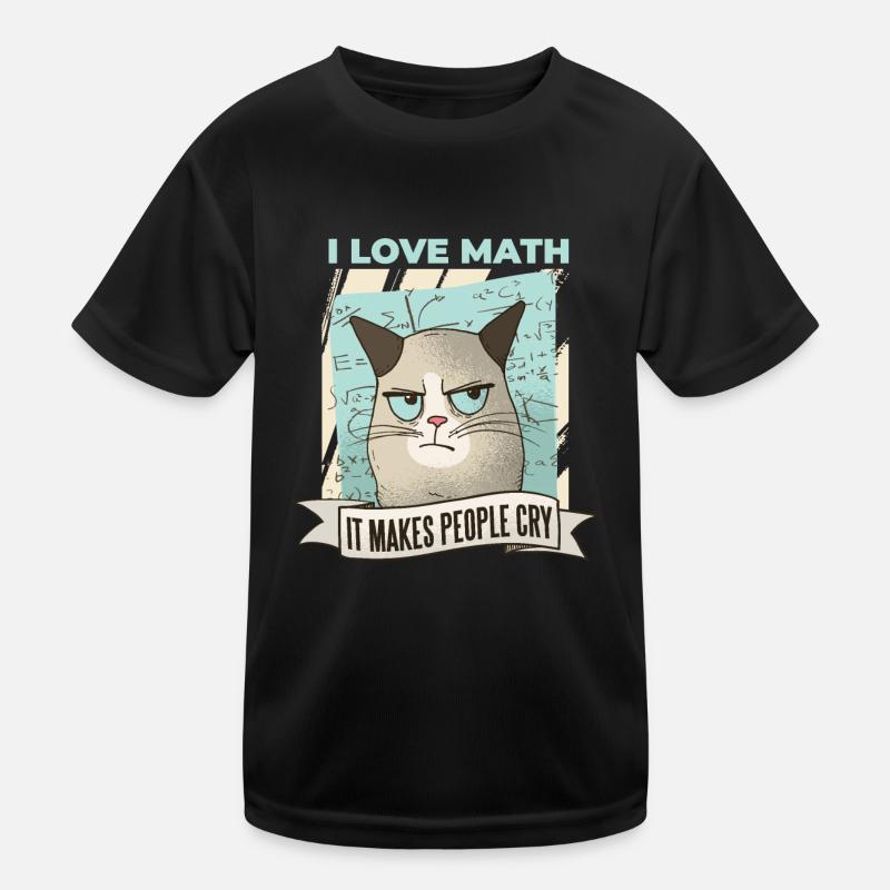 Maths Amour Pleurer Mathe mathématicien Amour du chat T-shirt sport Enfant