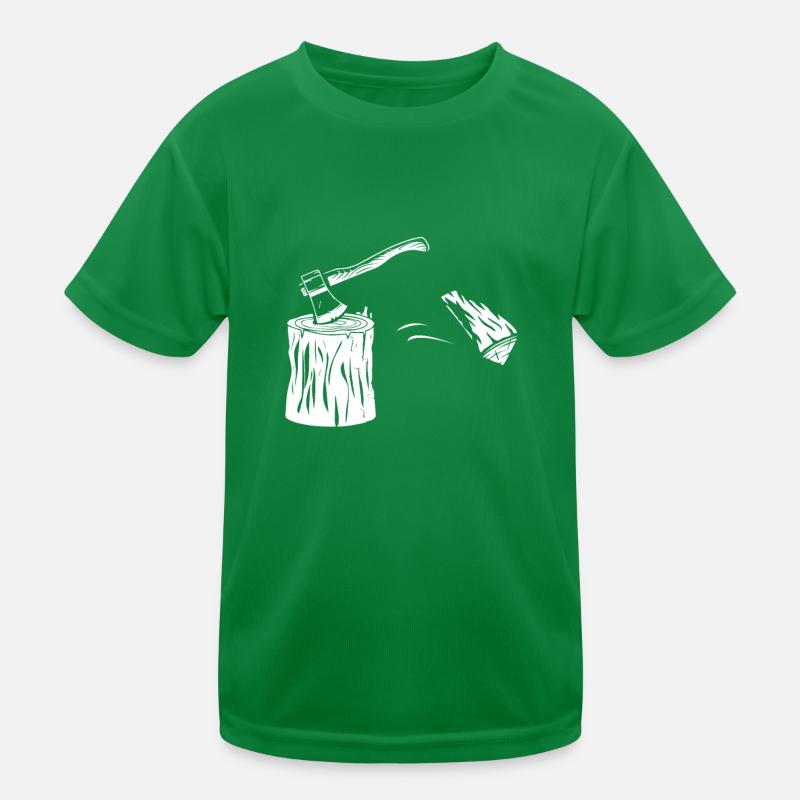 Wood columns axe gift Kids Functional T-Shirt