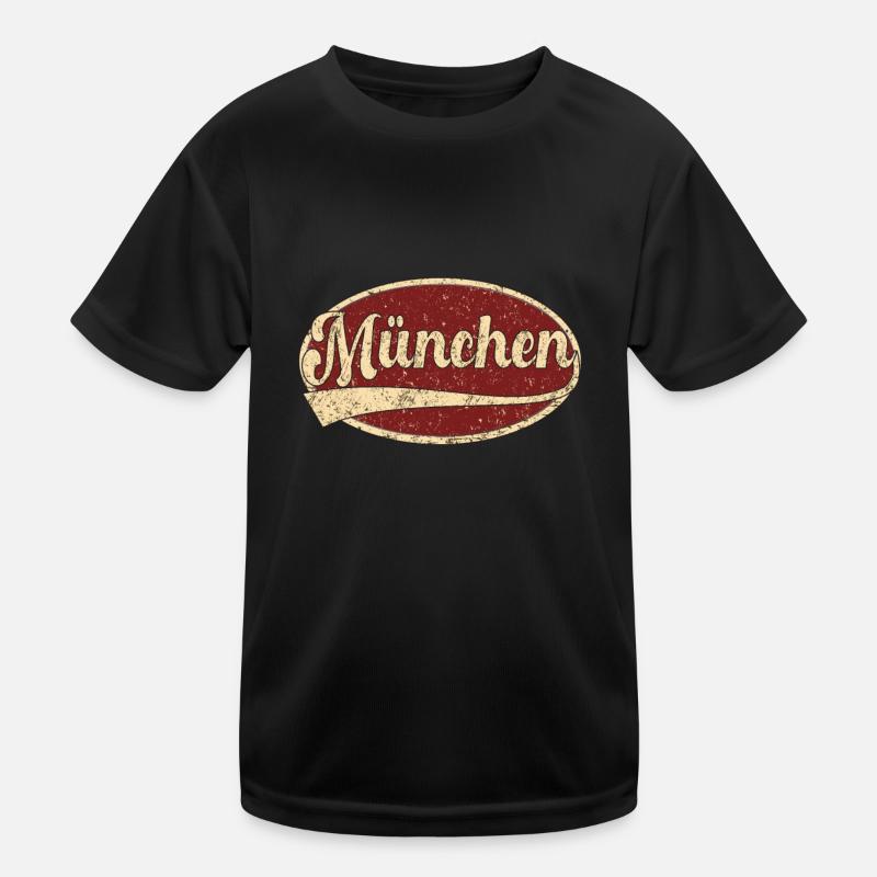 München Retro Tshirt Geschenk Kids Functional T-Shirt