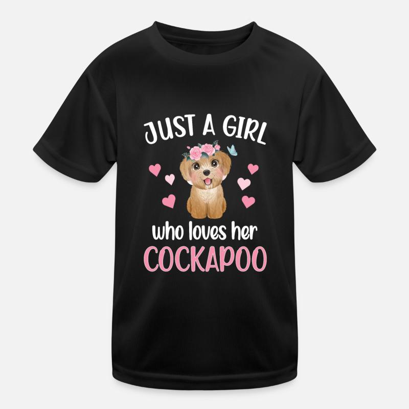 Cockapoo Mädchen Cockapoo Mama Hundeliebhaberin Kinder Funktions-T-Shirt