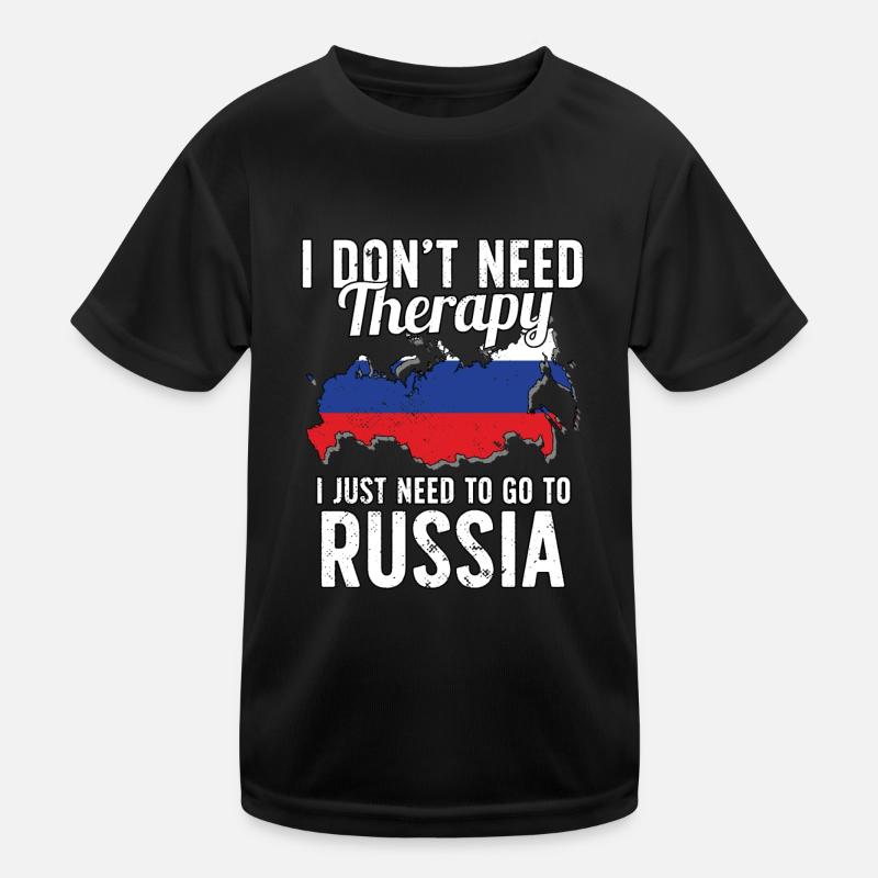 Russia flag I Russian Souvenirs Kinder Funktions-T-Shirt