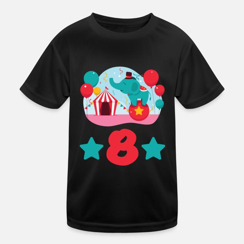 8 ans éléphant cirque anniversaire d’enfant cadeau T-shirt sport Enfant