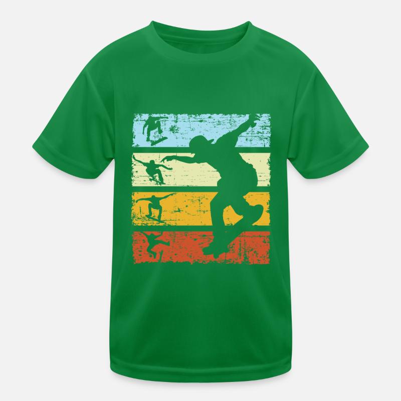 Vintage Skater Skateboard Skateboading Retro Kinder Funktions-T-Shirt