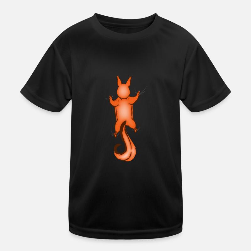 Lustiges Eichhörnchen hängt ab Nagetier Oachkatzl Kinder Funktions-T-Shirt