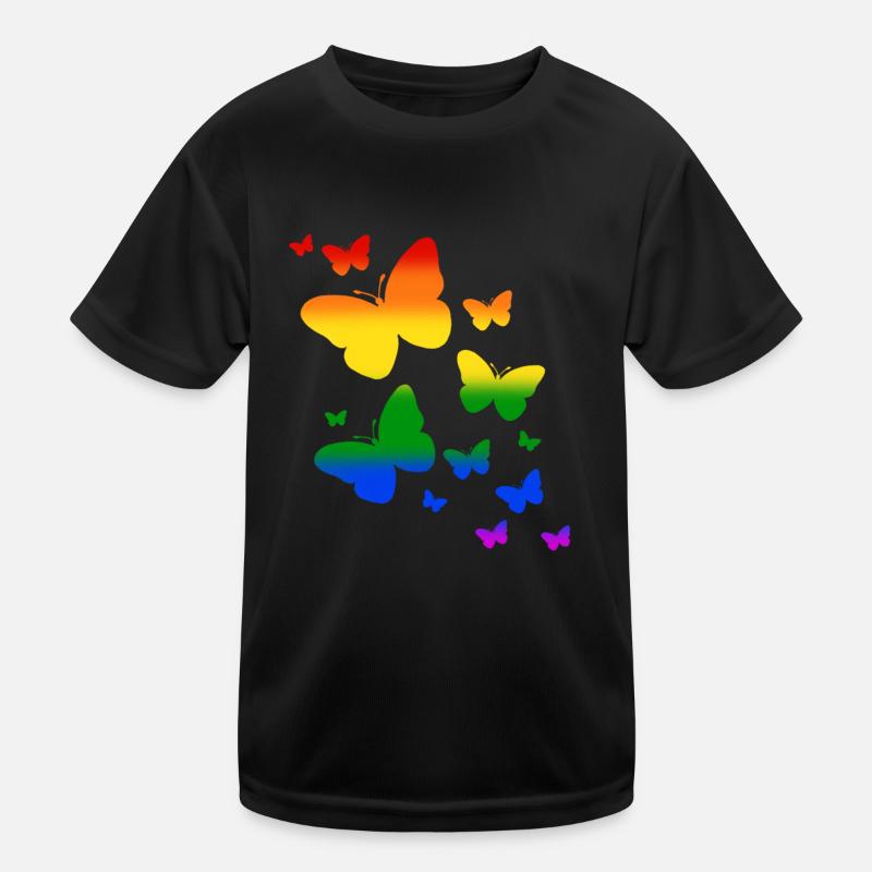 Schmetterling Schmetterlinge LGTBQ Pride Kinder Funktions-T-Shirt