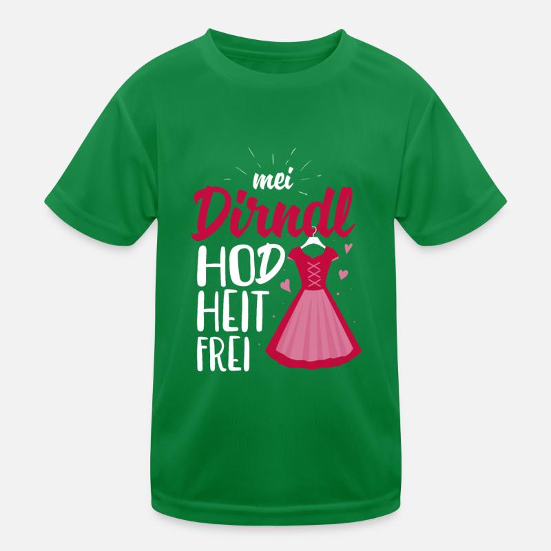 Dirndl is in da Wäsch - Bavarian Kids Functional T-Shirt