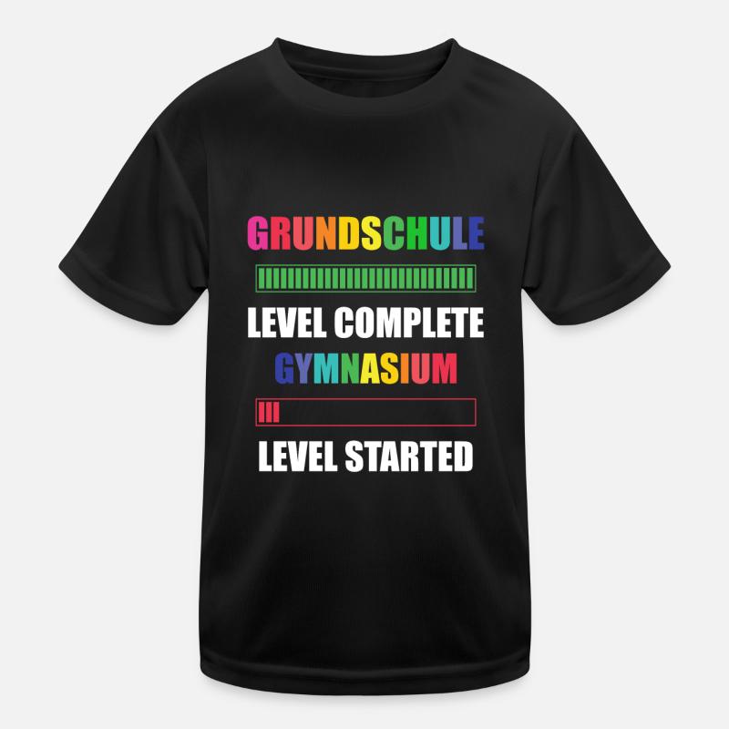 Grundschule Level Complete Gymnasium Level Started Kinder Funktions-T-Shirt