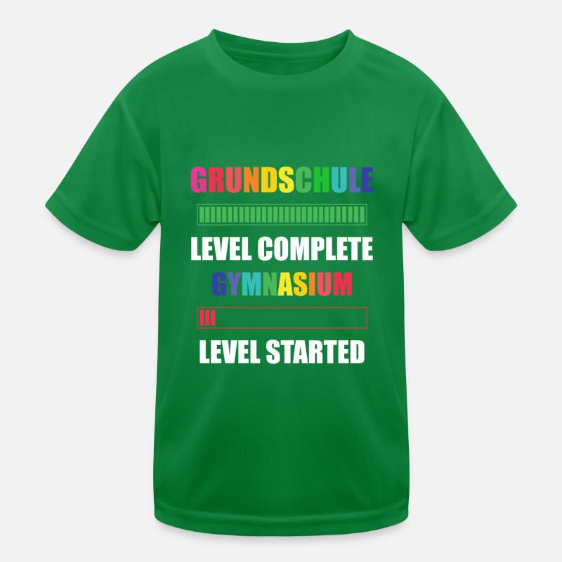 Grundschule Level Complete Gymnasium Level Started Kinder Funktions-T-Shirt