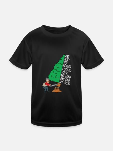 Et Into The Forest I go to Lose My mind Forester - T-shirt sport Enfant - noir - Devant