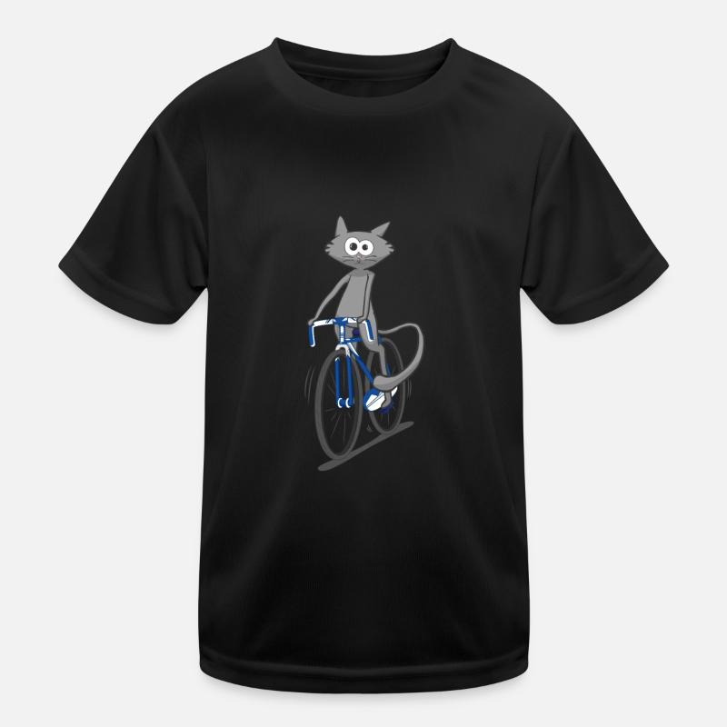 Chat se déplace vélo VTT cadeau T-shirt sport Enfant