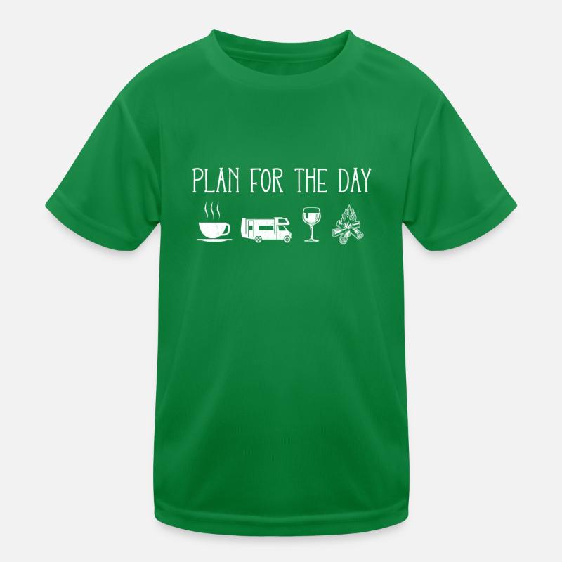 Camping Plan For The Day Motorhome T-shirt sport Enfant