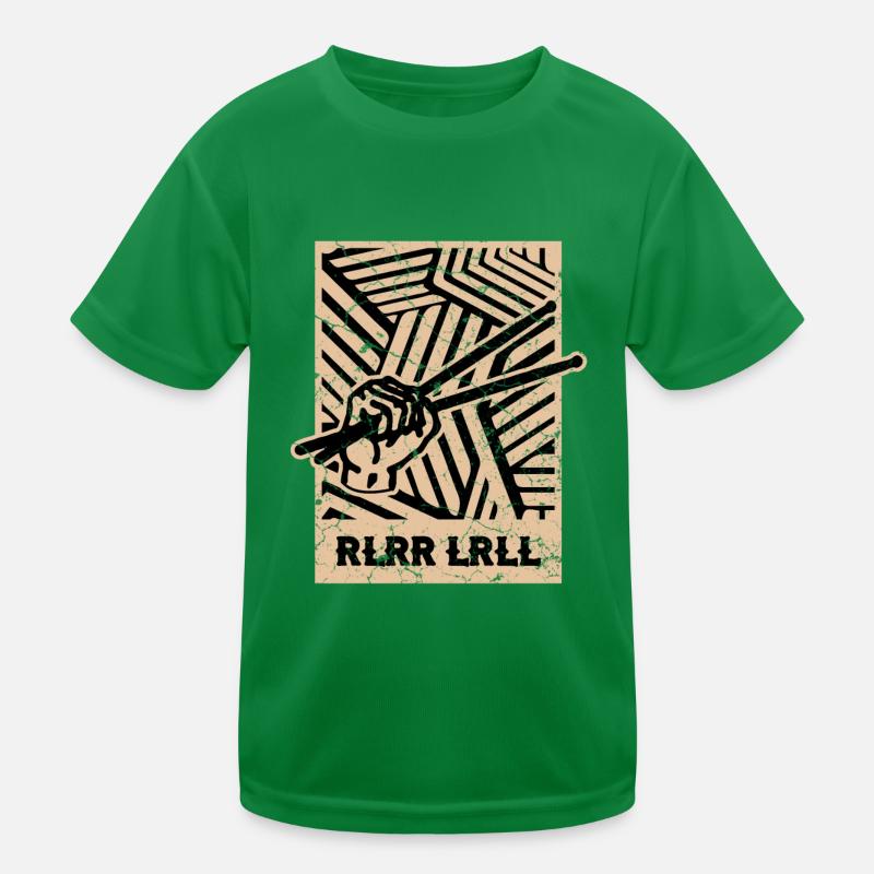 Drummer Drum Sticks Kids Functional T-Shirt