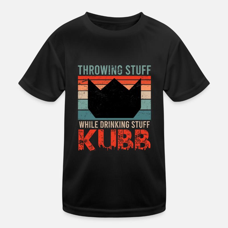 Viking Chess Saying Throwing Stuff Drinking Kids Functional T-Shirt