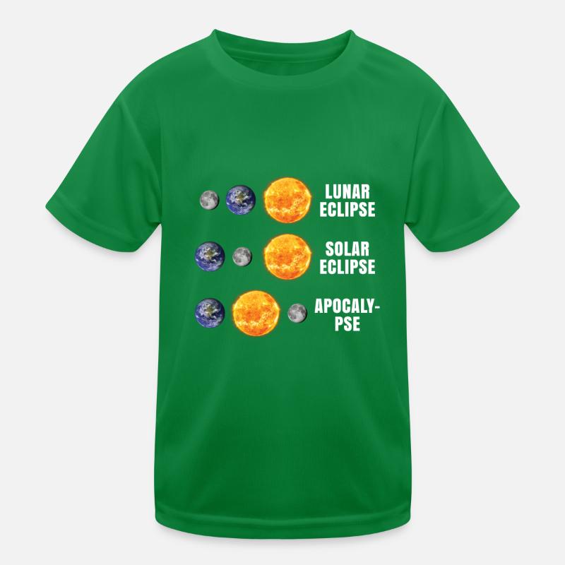 Astronomy Lunar Solar Eclipse Apocalypse Kinder Funktions-T-Shirt