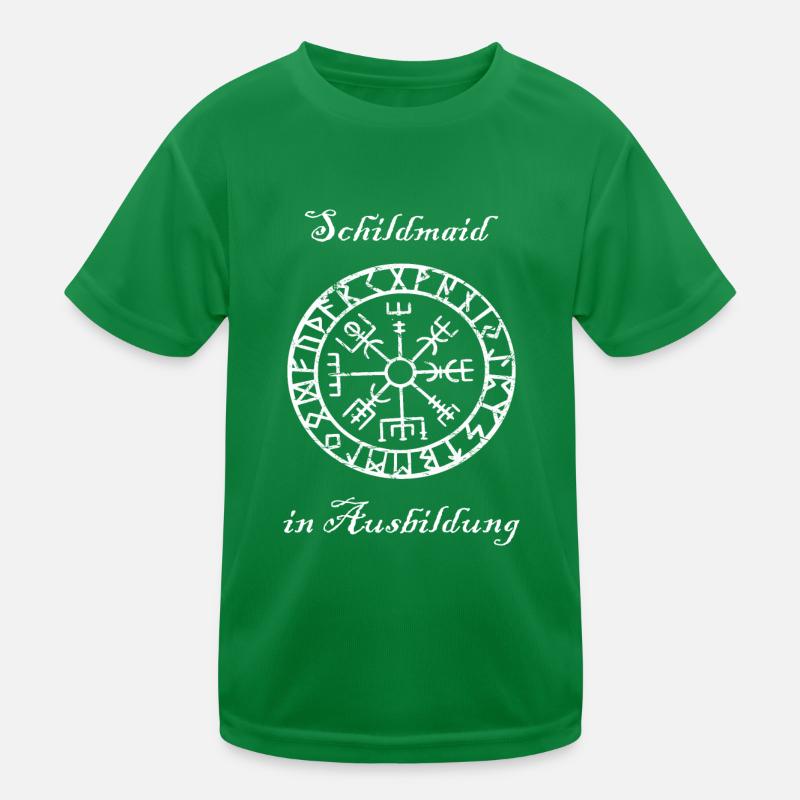 Wikinger Schildmaid Kompass vintage Geschenk Kinder Funktions-T-Shirt