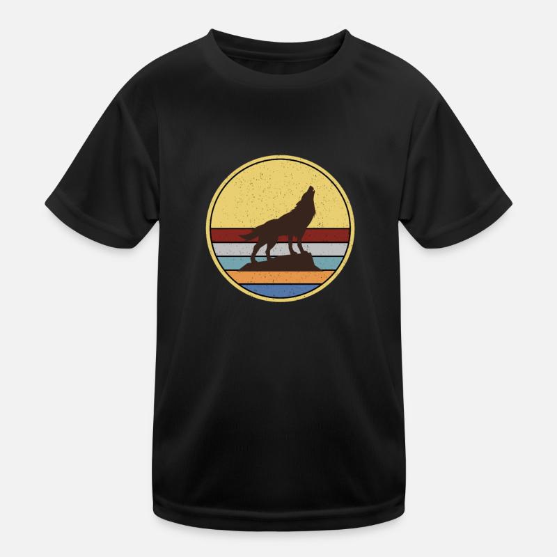 Wolf Rudel Tier Wölfe Kinder Funktions-T-Shirt