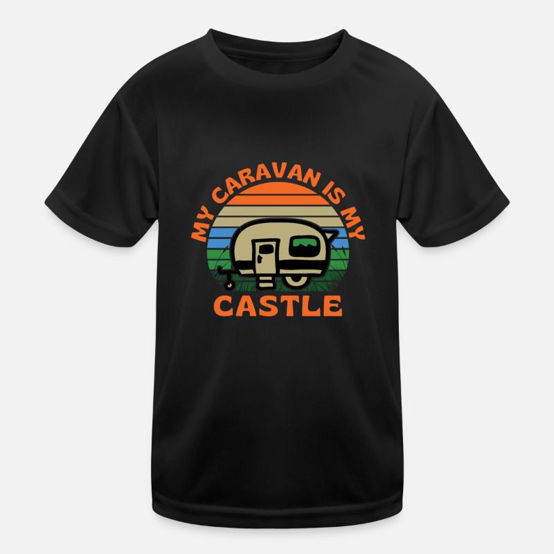 Ma caravane est mon caravaning de château T-shirt sport Enfant
