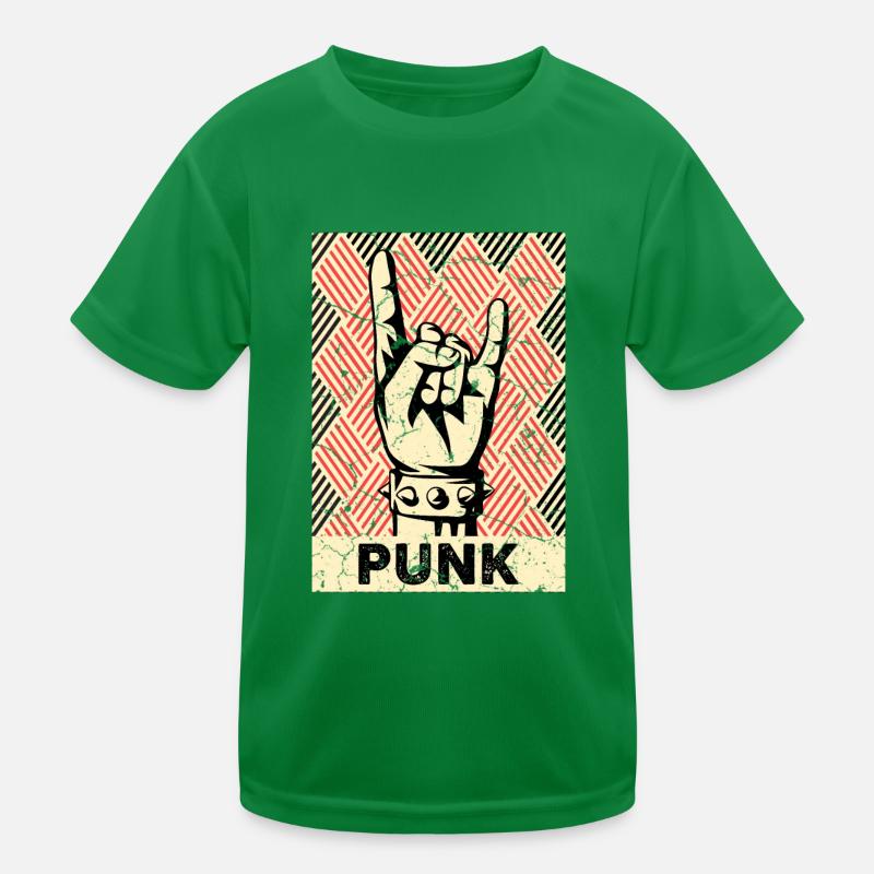 Punk Vintage Devil's Horn Punks Kids Functional T-Shirt