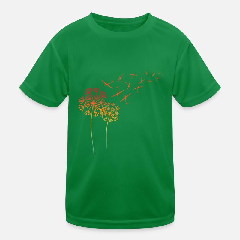 Dandelion Pusteflower Glider Glider Kids Functional T-Shirt