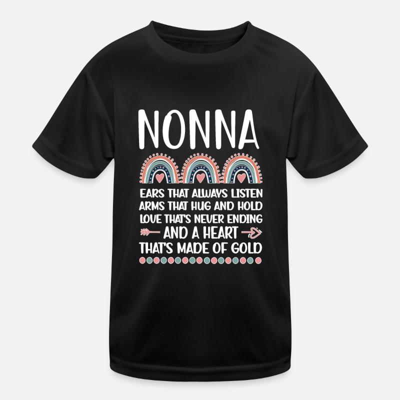 Nonna Oma Muttertag Geschenk Nonna Großmutter Süß Kinder Funktions-T-Shirt