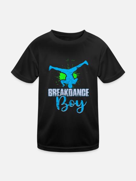 Breakdance Junge Breakdancing Kinder - Kinder Funktions-T-Shirt - Schwarz