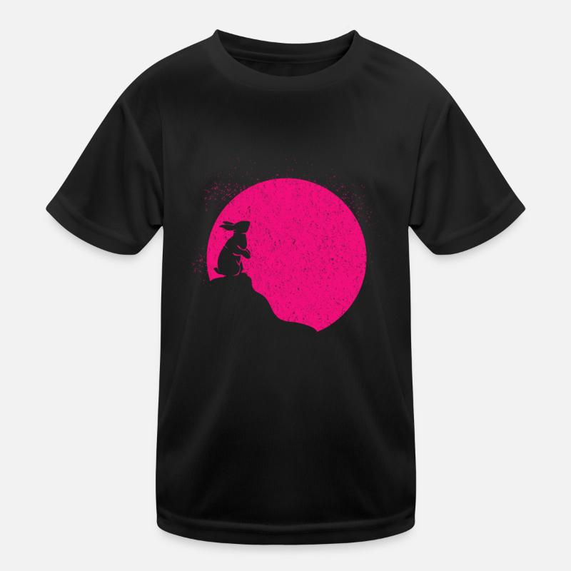 Blood Moon with Rabbit Full Moon Rabbit Gift Kids Functional T-Shirt