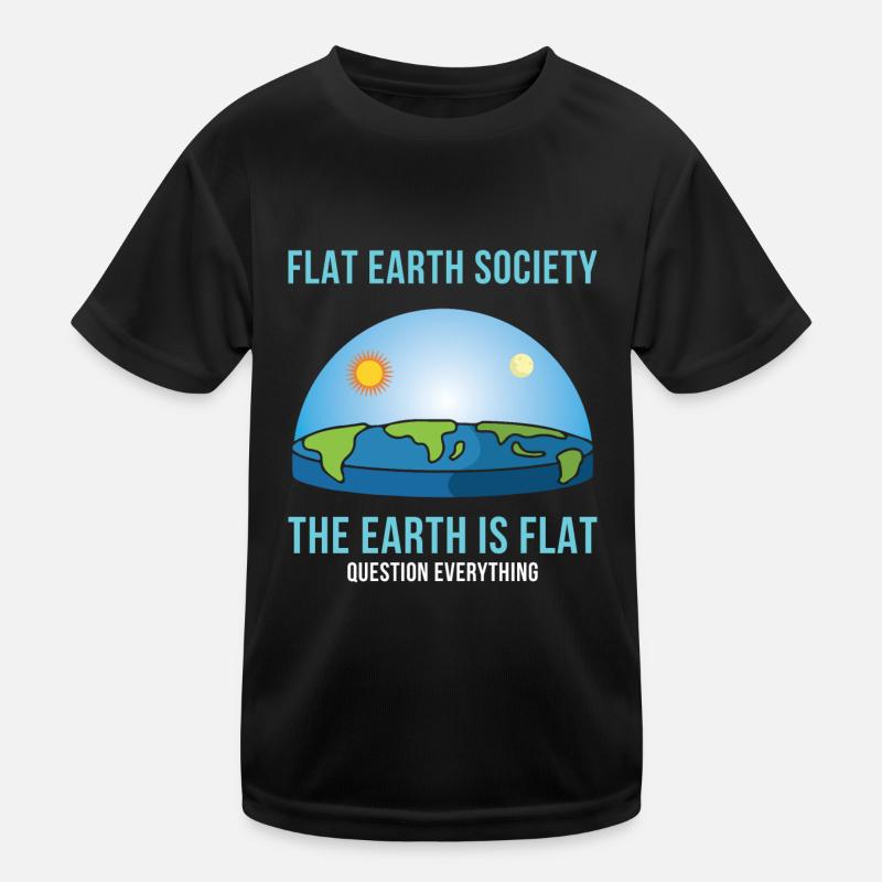 Flat Earth Society Flat Earth Map Model Kids Functional T-Shirt