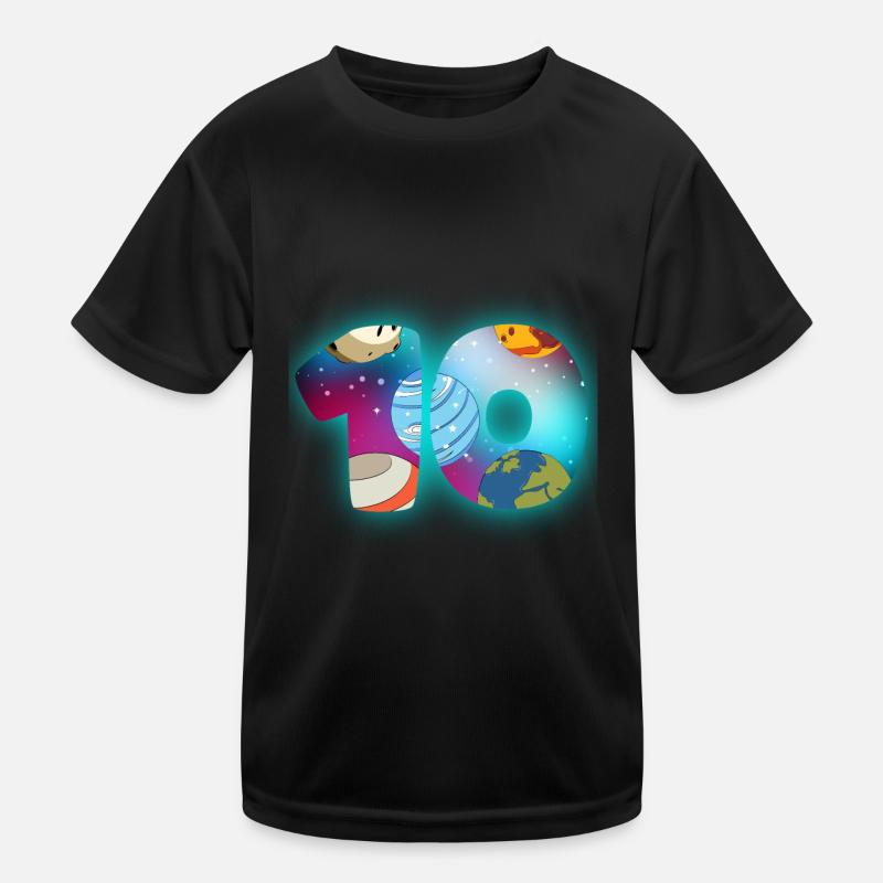 ICH BIN 10 10 Geburtstag Junge 10 Jahre Weltraum Kinder Funktions-T-Shirt