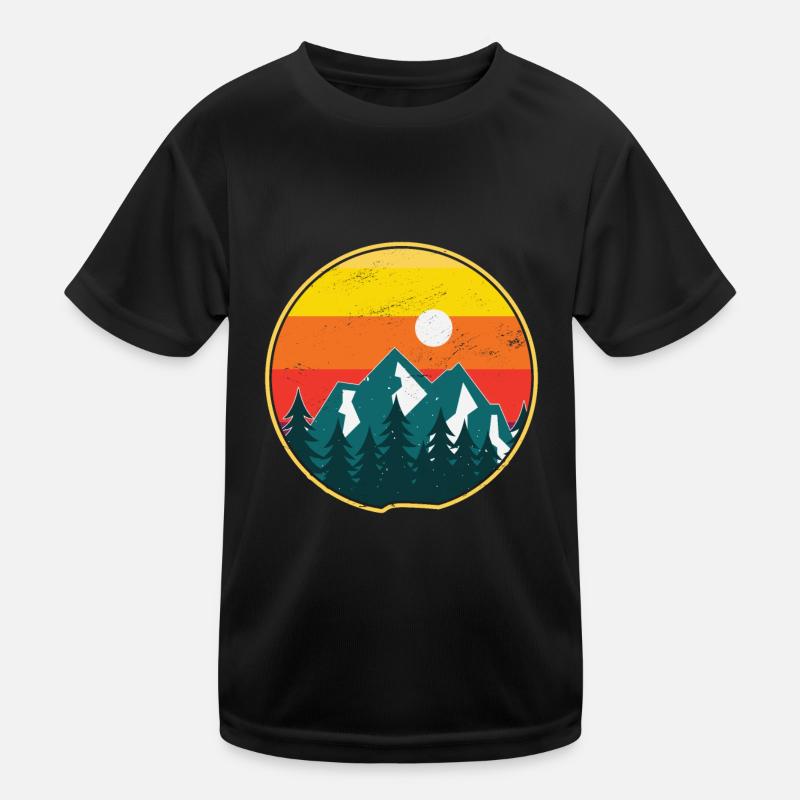 Vintage Mountain Retro T-shirt sport Enfant